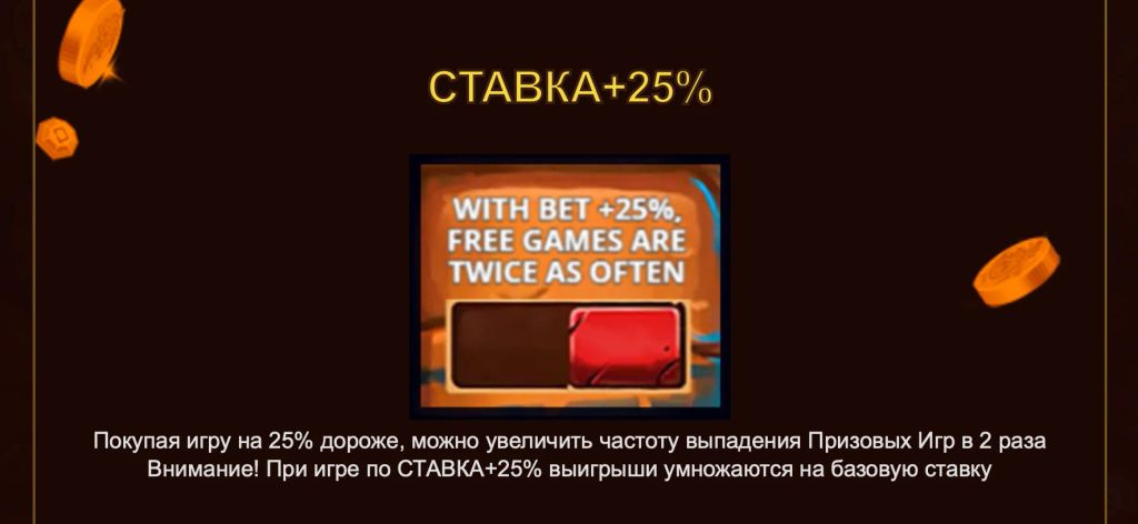 Активация ставки +25%