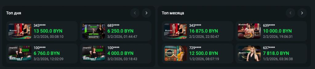 Информация о топ-играх дня и недели в живом казино