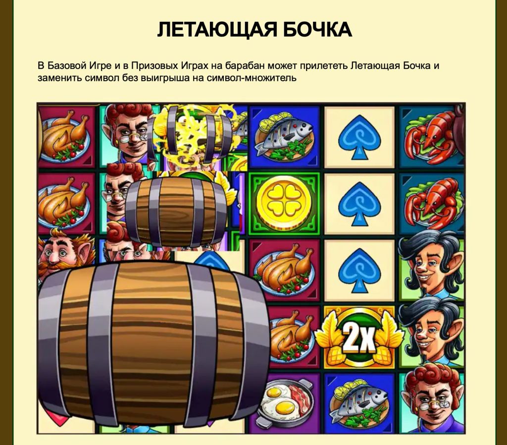 Как выглядит летающая бочка в слоте